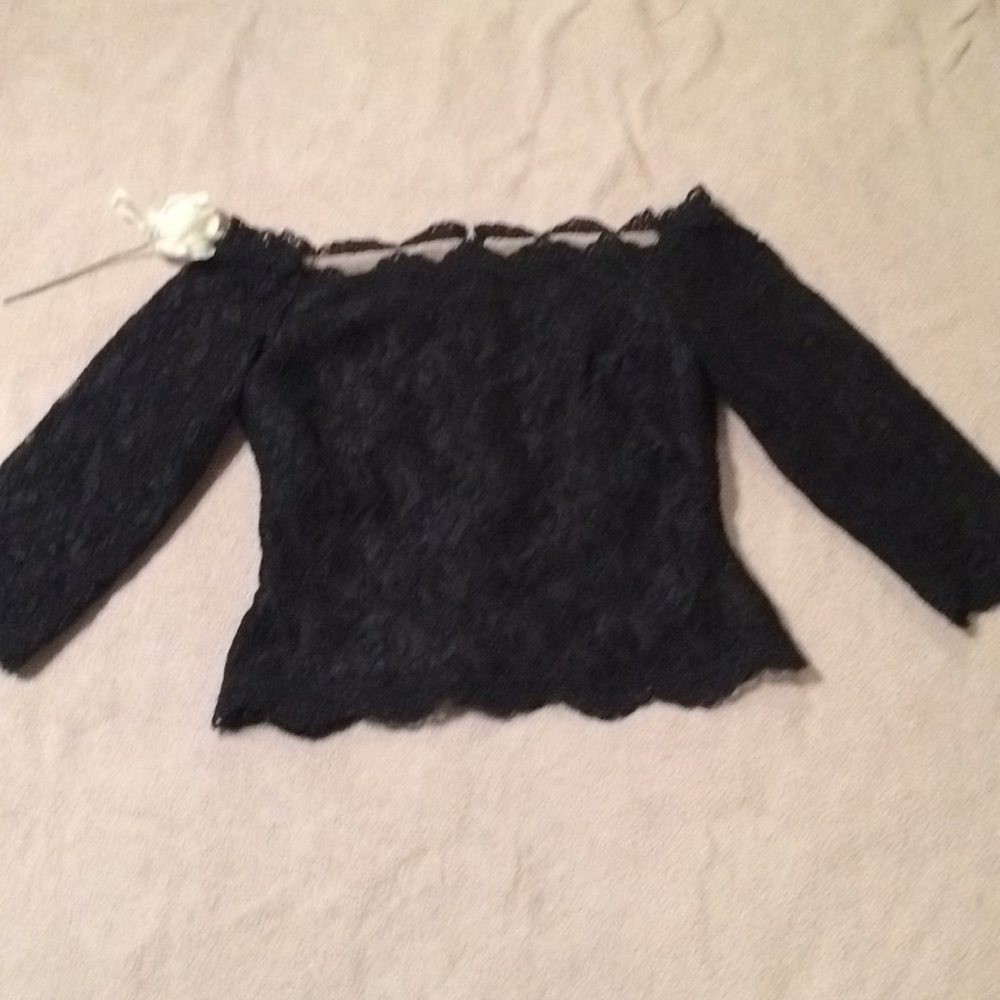 Vintage Lillie Rubin Fitted Lace Top Size 8